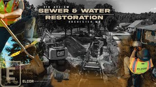 Underground Utilities // 4th Ave SW, Rochester // Elcor Construction