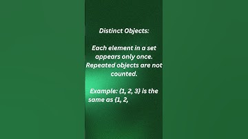 "Distinct Objects and Sets Explained Simply! 🧮✨" #mathshorts #quotes
