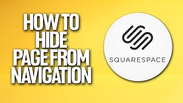 How To Hide A Page From Navigation In Squarespace Tutorial