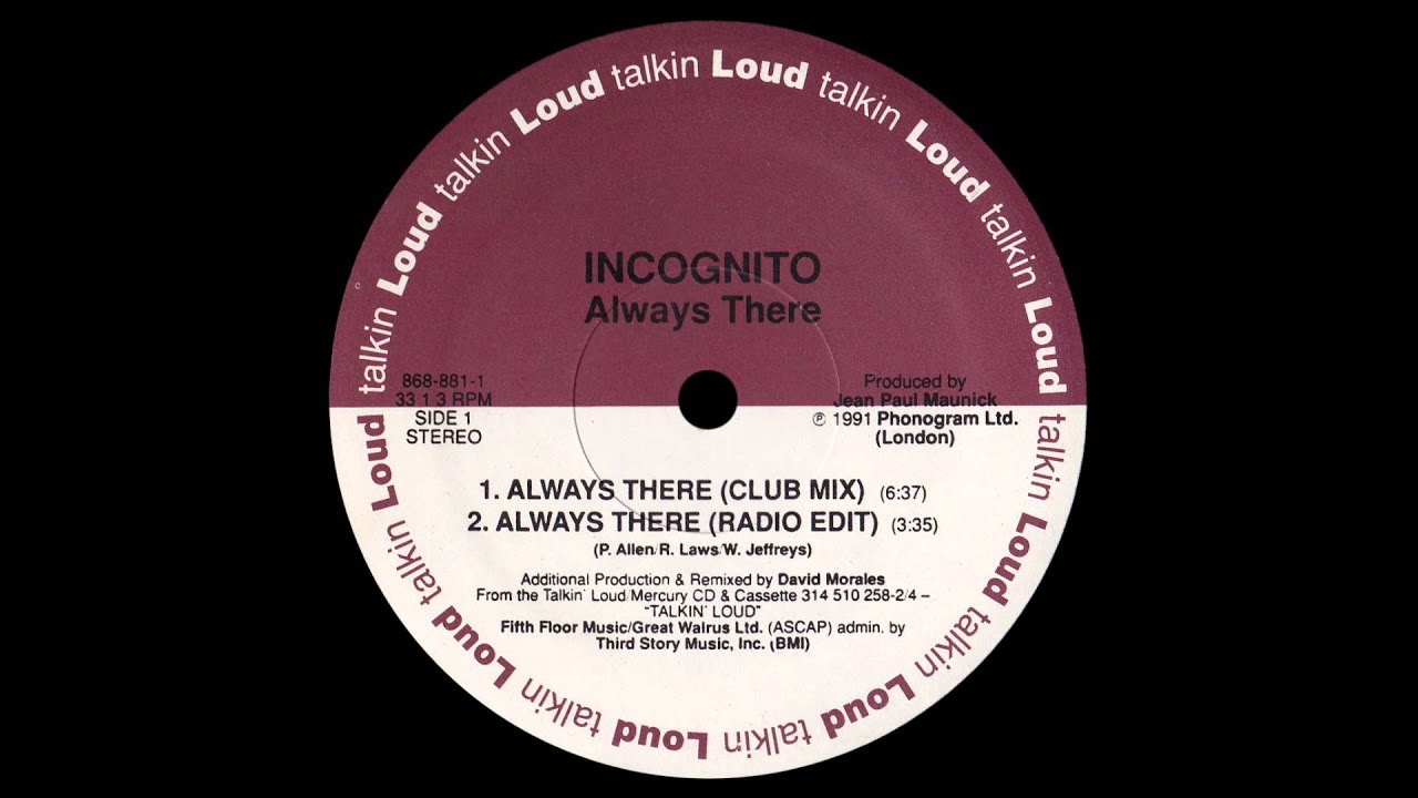 Incognito Featuring Jocelyn Brown ‎– Always There (Club Mix) [1991]