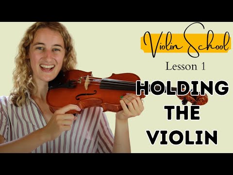 Violin School Beginners Lesson 1 Holding the Violin