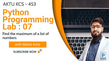 Python Programming Lab 07 | AKTU (KCS453)