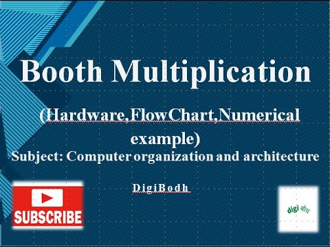 Booth Multiplication Algorithm flowchart and numerical example - YouTube