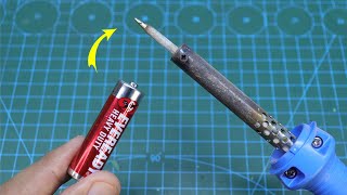 Great Idea for Soldering with a 1.5V Battery that not Everyone knows