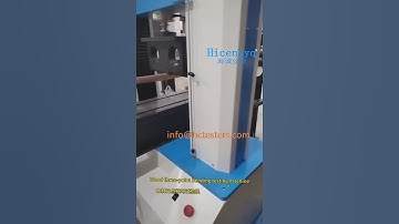 Wood testing machine three-point bending test operation video