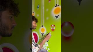 3d bubble wall design painting bedroom 🏡