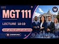 MGT111 Short Lectures | Lecture 18-19 | Planning | Intro to Public Administration
