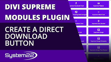 Divi Theme Supreme Modules Plugin Create A Direct Download Button 😎