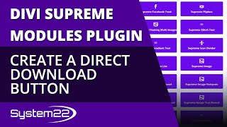 Divi Theme Supreme Modules Plugin Create A Direct Download Button 😎