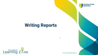 Writing Reports workshop