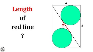 Distance between Tangent Points | Circles inside Rectangle | Advanced math problems | Mathematics