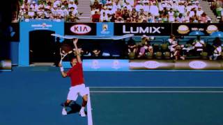Roger Federer - Australian Open 2012 Quarter Final - Serve in Slow Motion
