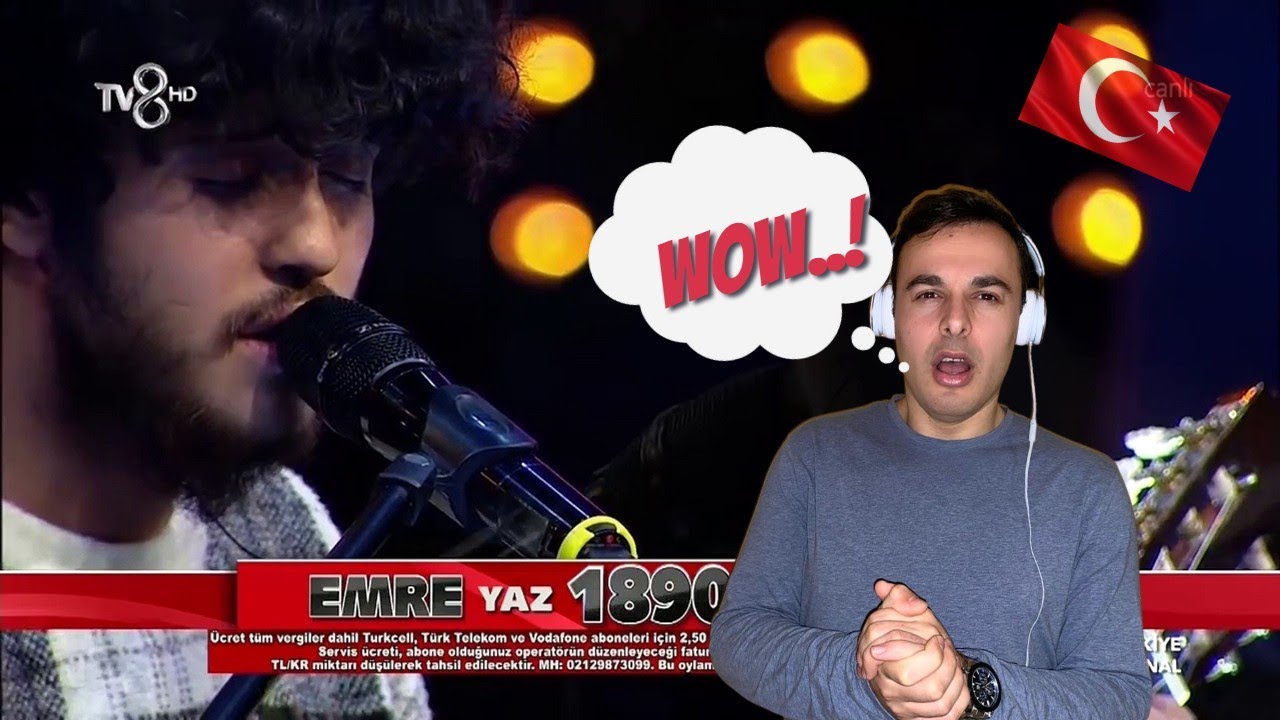 The voice of Turkey Amazing talent ! Italian React 🇹🇷 Emre Sertkaya - Minnet Eylemem 😍