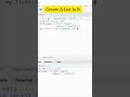 Create A List With R#rprogramming#r