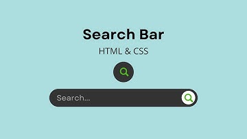 Animated Search Bar Design with HTML & CSS