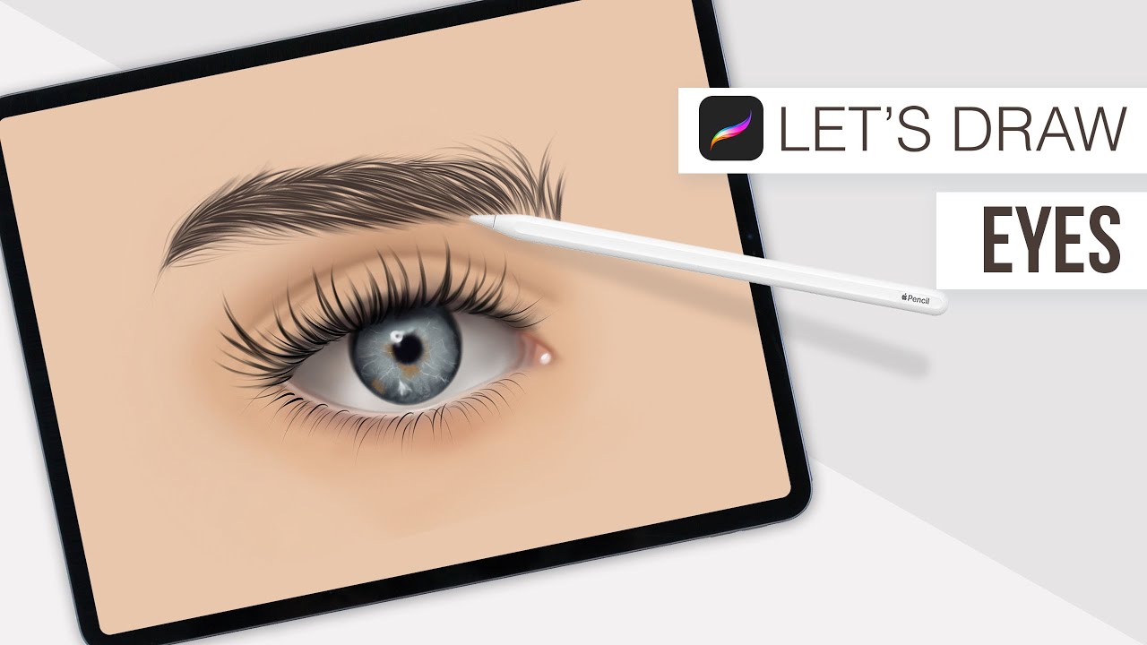 How to Draw Eyes Step by Step in Procreate - YouTube