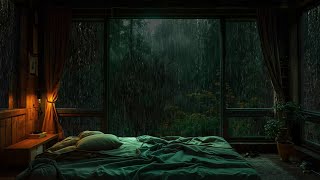 Soft Rain Sounds in Dark Bedroom 🌧 Calm Ambience with Rain on Window for Deep Sleep screenshot 2