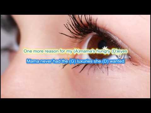 Hungry Eyes by Merle Haggard lyric and guitar chord video