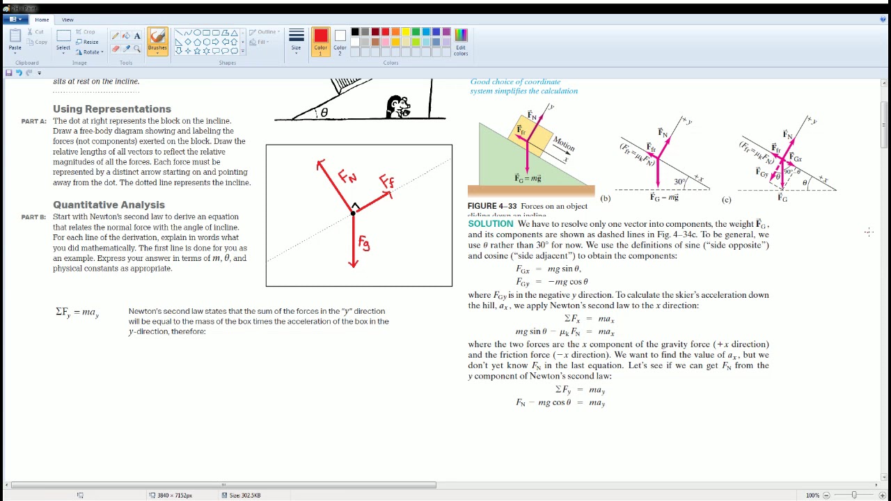 Ap Physics Workbook 2 H Force On Inclined Planes Youtube