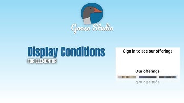 Display Conditions For Elementor