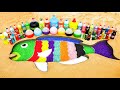 How to make Rainbow Parrotfish with Orbeez, Big Mtn Dew, Fanta, Coca Cola & Popular Sodas vs Mentos