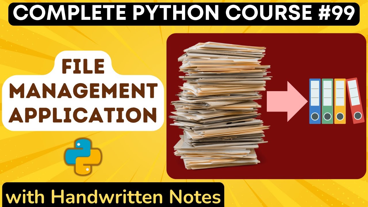 File Management Application in Python | Python Tutorial - #99 - YouTube