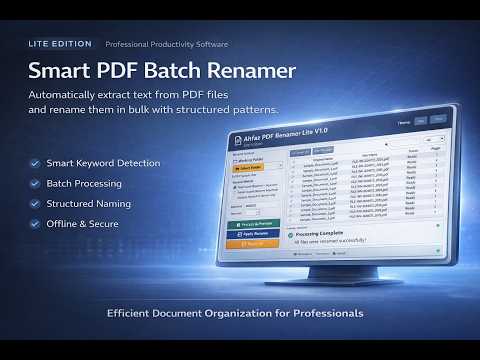 Professional PDF Batch Renamer | Secure Offline Document Automation