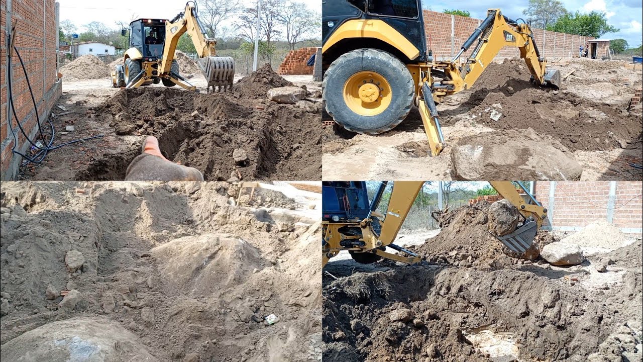 Olha o tamanho das pedras a máquina não conseguiu arrancar 