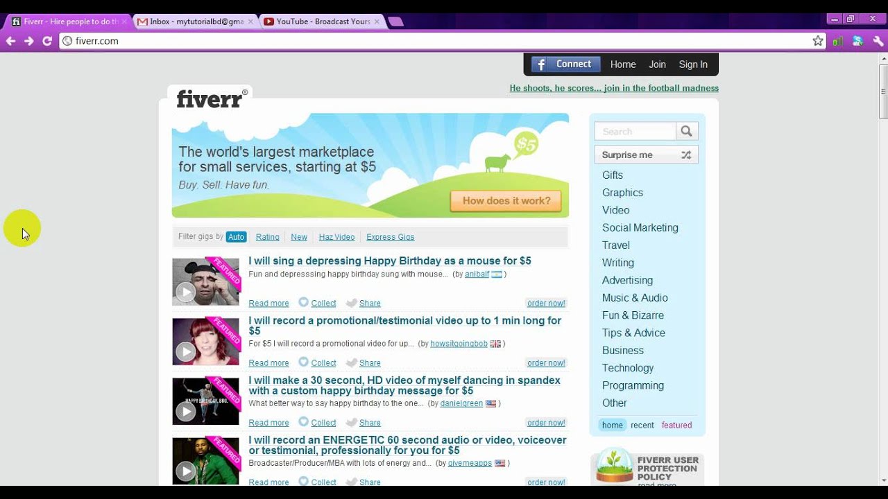 Fiverr Tutorial In Bangla Part 1