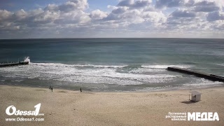 Odessa1.com - Черное море в прямом эфире, пляж «Аркадия», Одесса, Black Sea, Odessa. Live.