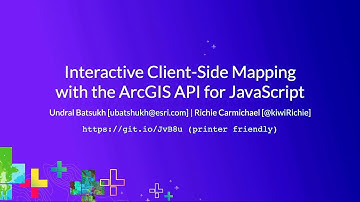 ArcGIS API for JavaScript: Client-side Mapping and Analytics
