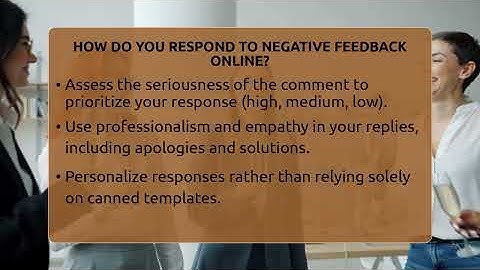 How Do You Respond To Negative Feedback Online? - Everyday-Networking