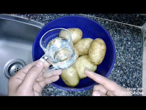 فيديو: كيف تقلى البطاطس بقشرة