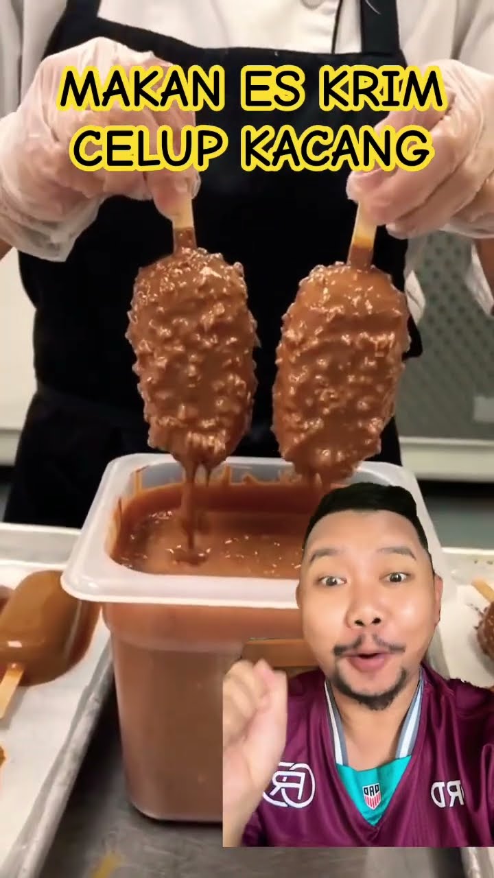 ES KRIM KACANG CELUP COKLAT!!!!?? #chocolate #icecream #dessert #shorts