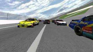 2009 Aaron`s 312 Micheal Waltrip and Clint Bowyer Wreck Reenactment