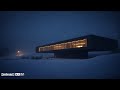 Silent Winter House Ambience Modern Architecture Night Mood 1 Hour