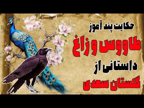 ازهای پنهان دربین برگهای گلستان سعدی داستان آموزنده طاووس و زاغ