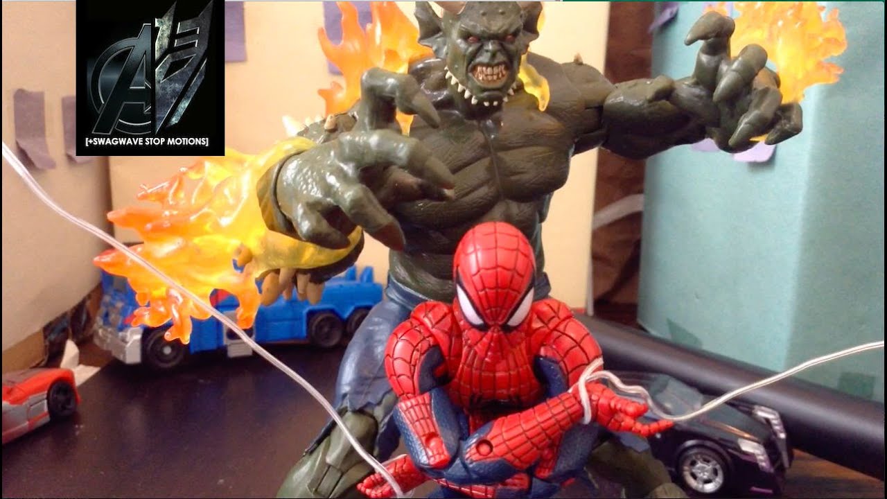 Spiderman Stop Motion- Spiderman vs [Ultimate] Green Goblin - YouTube