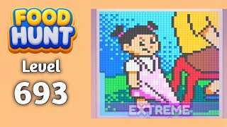 Food Hunt Pixel puzzle level 693 walkthrough solution gameplay 