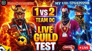 Dada Calling 10x  is live! free fire guild test 1v2 short ff