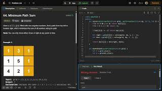 Minimum Path Sum LeetCode Solved