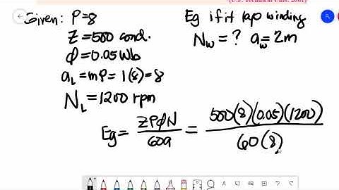 GENERATED EMF OF A GENERATOR WITH EXAMPLES