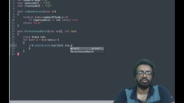 21.5 Application of Stack data structure | Example: Matching parentheses (lab)