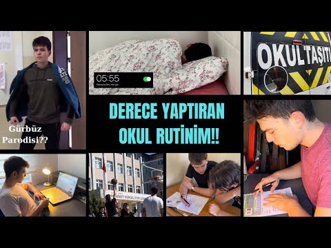 DERECE YAPTIRAN OKUL RUTİNİM!!(okula gittim)