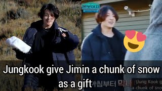 Jungkook bring the snow for Jimin [ Jikook ]