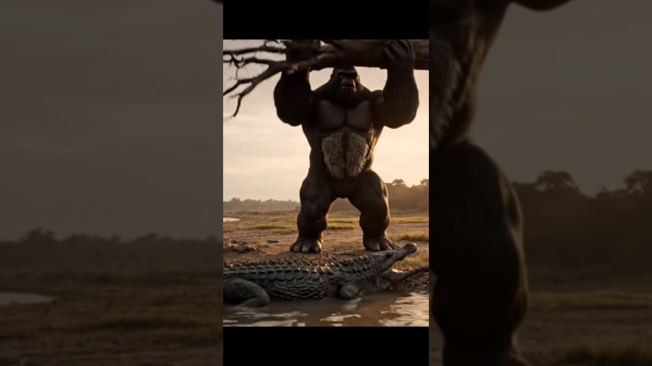 king Kong vs Giant Crocodile | Kong Saves his baby”