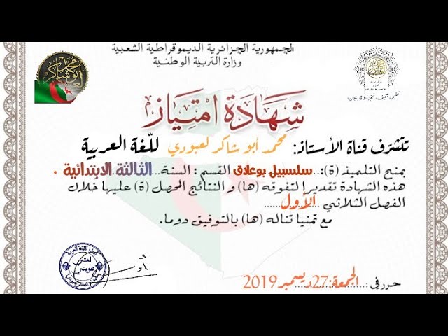 شهادات الابتدائي /ضيوف القناة / محمد أبو شاكر لعبودي