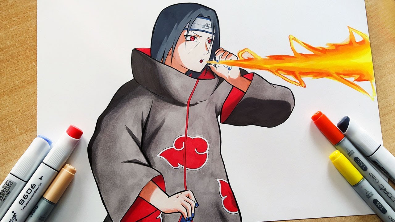 Art - Itachi Uchiha drawing step by step Naruto series — Steemit