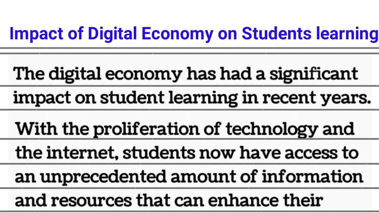 write an essay on digital economy