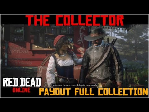 Showcase gameplay tutorial video about collecting and selling full deck collection of tarrot cards as a collector payout in red dead redemption 2 online fron...